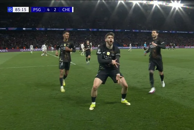 江南体育-自2021年以来首次，巴黎在欧冠1/8决赛单场打进4球